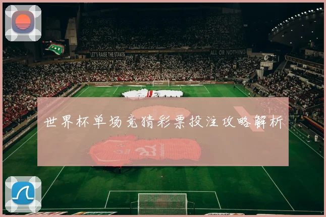 世界杯单场竞猜彩票投注攻略解析