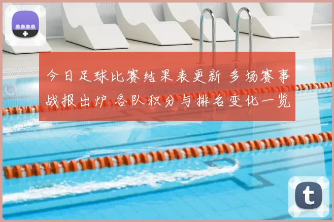 今日足球比赛结果表更新 多场赛事战报出炉 各队积分与排名变化一览